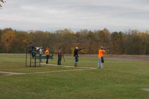 Members of the Corridor Clay Crushers teamat the 2017 October Corridor Clay Crushers tournament - 2nd Annual Pheasants Forever shootout hosting 9 collegiate trap teams at Otter Creek in Cedar Rapids Iowa