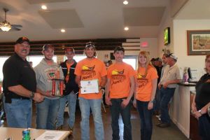 Student athletes from Kirkwood College, Mt Mercy University & Wartburg College (representing the October Corridor Clay Crushers team) at the 2017 October tournament - 2nd Annual Pheasants Forever shootout.  This team's event and PF of Linn County hosted 9 collegiate trap teams at Otter Creek in Cedar Rapids Iowa