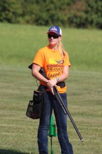 Emily Luzum  / student athlete the 2017 October Corridor Clay Crushers tournament - 2nd Annual Pheasants Forever shootout hosting 9 collegiate trap teams at Otter Creek in Cedar Rapids Iowa
