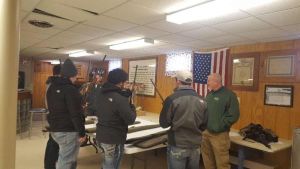 2018 January 13 & 14, the Linn County Pheasants Forever and the Ely American Legion hosted an Iowa Hunter Safety Class with the Iowa DNR and Johnson County Conservation employees from Kent Park.  The class was attended by students ranging in age from 9 years old to 50.  The breakfast, lunch and snacks were provided to the students courtesy of Linn County Pheasants Forever who is dedicated to area youth and the education of our organization that focuses on conservation of pheasants, quail and other wildlife through habitat improvements, public awareness, education, and land management policies and programs.
