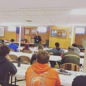 2018 January 13 & 14, the Linn County Pheasants Forever and the Ely American Legion hosted an Iowa Hunter Safety Class with the Iowa DNR and Johnson County Conservation employees from Kent Park.  The class was attended by students ranging in age from 9 years old to 50.  The breakfast, lunch and snacks were provided to the students courtesy of Linn County Pheasants Forever who is dedicated to area youth and the education of our organization that focuses on conservation of pheasants, quail and other wildlife through habitat improvements, public awareness, education, and land management policies and programs.